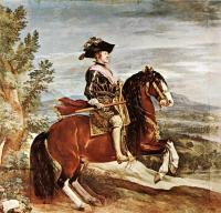 Velazquez, Diego Rodriguez de Silva - Equestrian Portrait of Philip IV